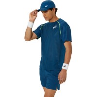 Camiseta Asics Match Blue Mako  Oferta + Barato