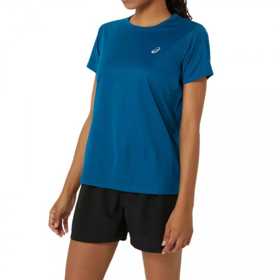 T-shirt femme Asics Silver Petrol Blue