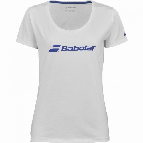 Exercice Camiseta Babolat Blanco Azul Junior