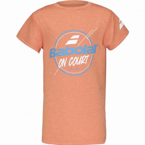 Camiseta Babolat Exercice Graphique Naranja Junior