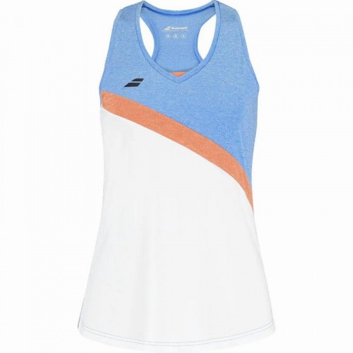 Camiseta Babolat joue Blanco Azul Junior