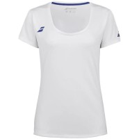 Camiseta Babolat joue Capsleeve Blanco Azul Junior