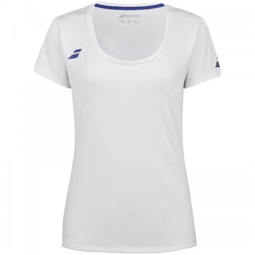 Camiseta Babolat joue Capsleeve Blanco Azul Junior