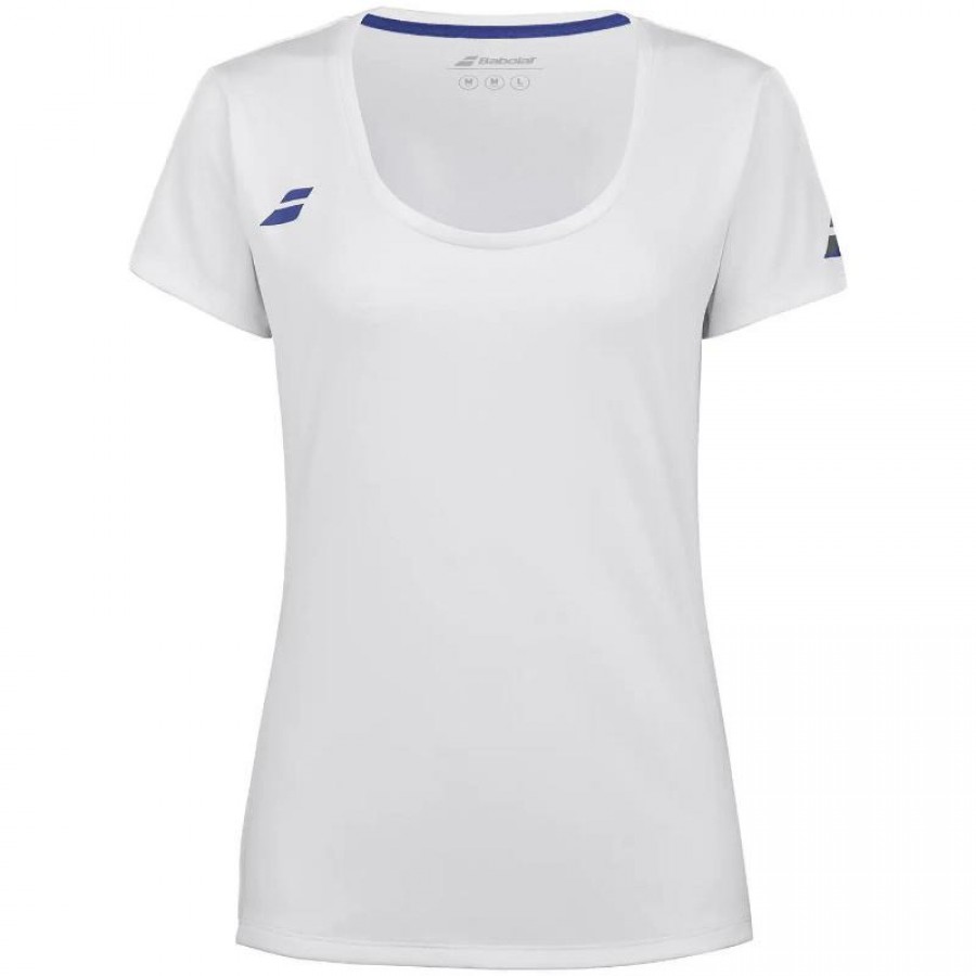 Camiseta Babolat joue Capsleeve Blanco Azul Junior
