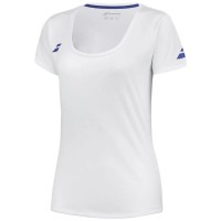 Camiseta Babolat joue Capsleeve Blanco Azul Junior