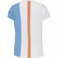 Camiseta Babolat Joue Capsleeve Blanco Naranja Junior