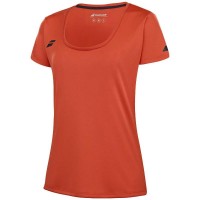 Camiseta Babolat Joue Capsleeve Rojo Naranja Junior