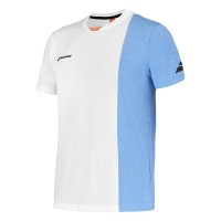 Camiseta Babolat Play Crew Col Blanco Azul Junior