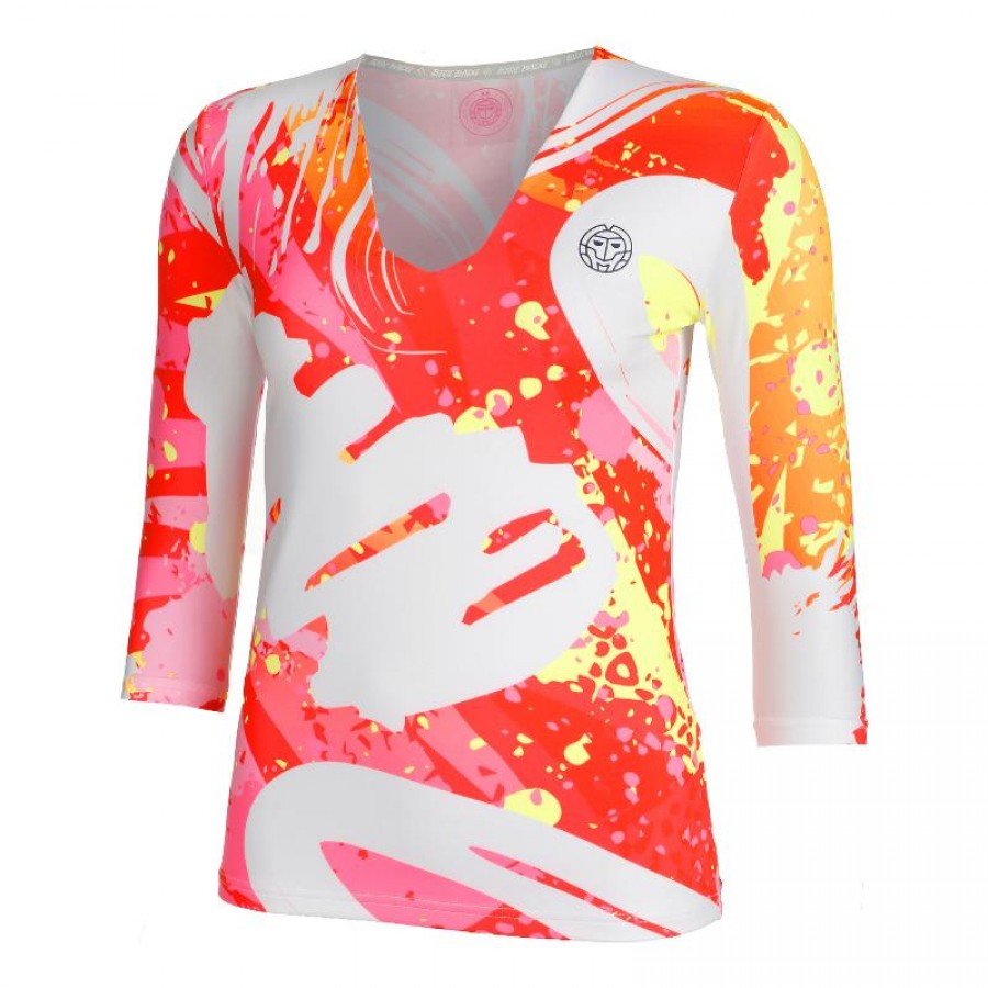Camiseta Bidi Badu Wild Arts V-Neck Blanco Mix Mujer  Offer + Cheap