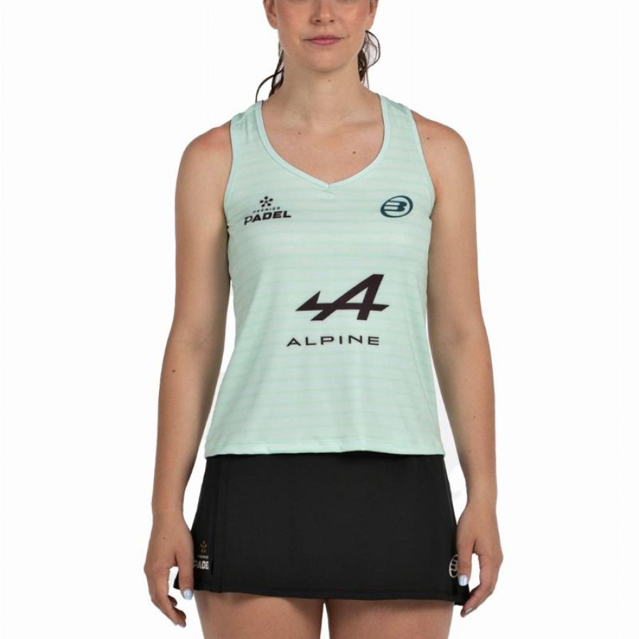 Bullpadel Claudia Fernandez Premier Padel Adies Water Green T-Shirt  Offer + Cheap