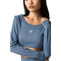 Drop Shot Monarca T-shirt court à manches longues Femmes grises