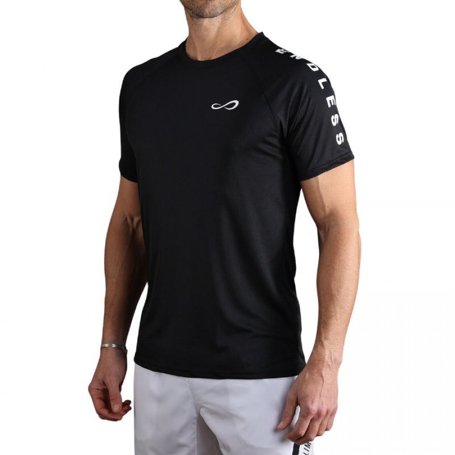 Camiseta preta icônica Endless Feisty  Oferta + Barato