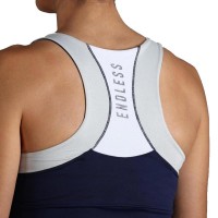 T-shirt Endless Race Bleu Marine Argent  Offre - Pas cher