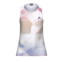 T-shirt femme Blanc Bleu Head Agility