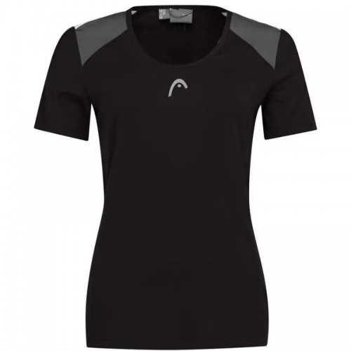 Camiseta Head Club 22 Tech Negro Mujer