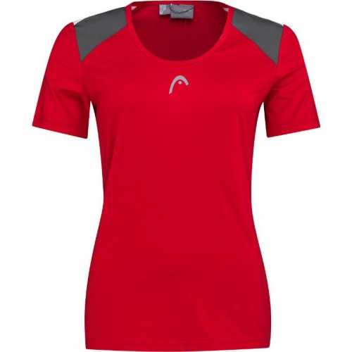 Camiseta Head Club 22 Tech Rojo Mujer