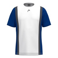 Camiseta Head Club 25 Tech Branca Azul Royal  Oferta + Barato
