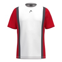 Camiseta Head Club 25 Tech Branco Vermelho  Oferta + Barato