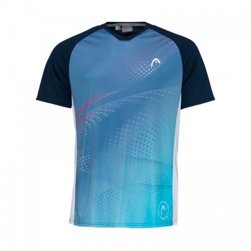 Camiseta Head Play Azul Oscuro Print Padel