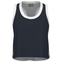 Camiseta Head Play Crop Top Azul Marino Gris Mujer  Offer + Cheap