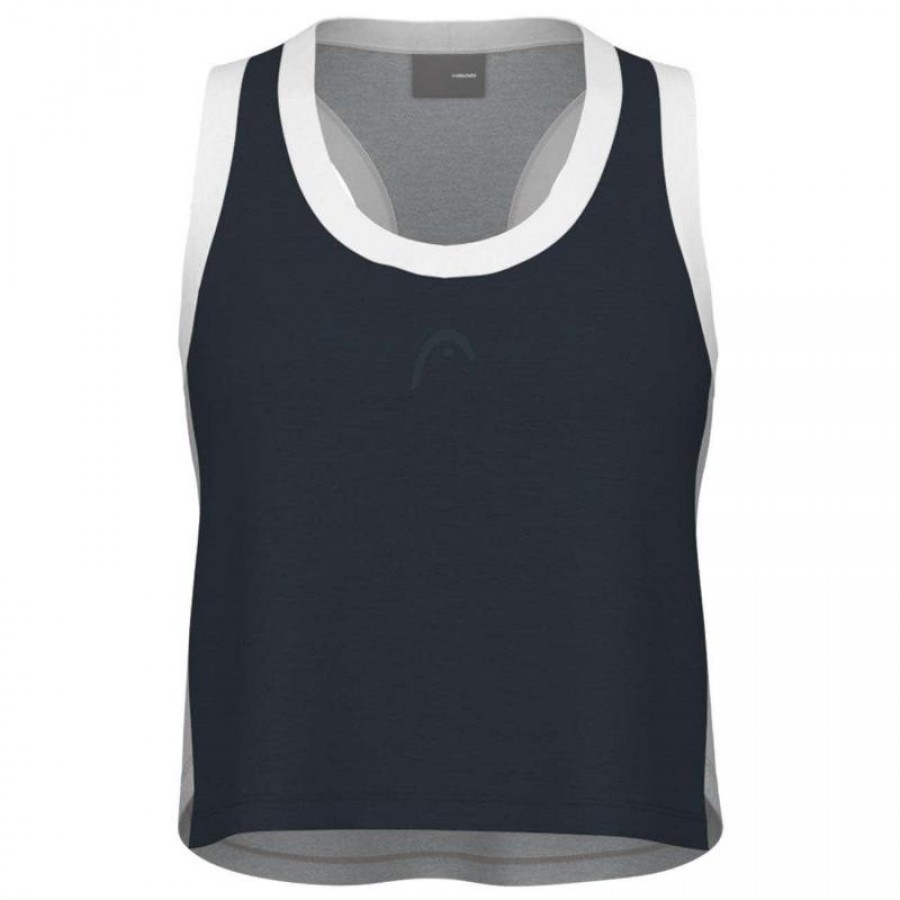 Camiseta Head Play Crop Top Azul Marino Gris Mujer  Offer + Cheap