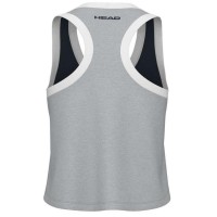 Camiseta Head Play Crop Top Azul Marino Gris Mujer  Offer + Cheap
