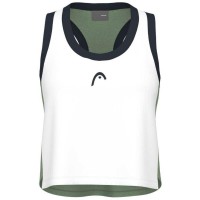 Cabeca das mulheres jogar Crop Top branco verde T-Shirt  Oferta + Barato