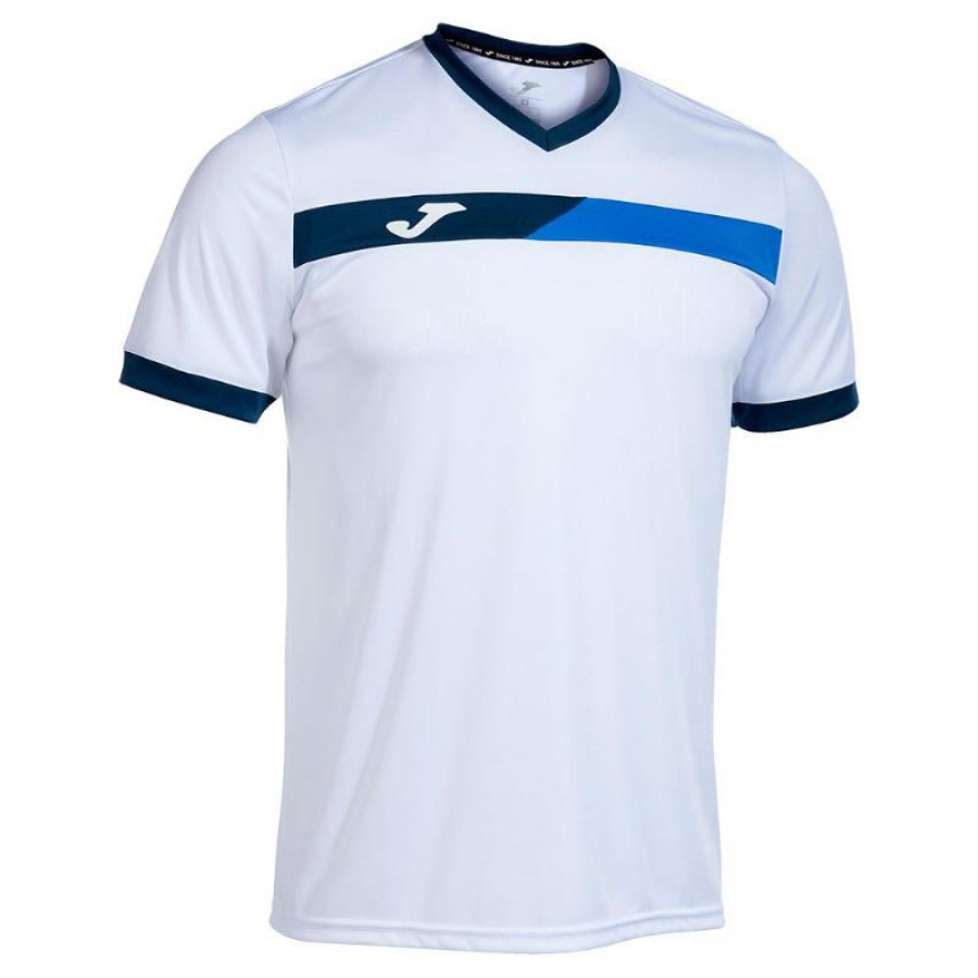 Joma Court Royal Navy White T-Shirt  Offer + Cheap