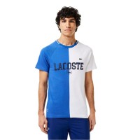 Camiseta Lacoste Daniil Medvedev Azul Blanco  Oferta + Barato