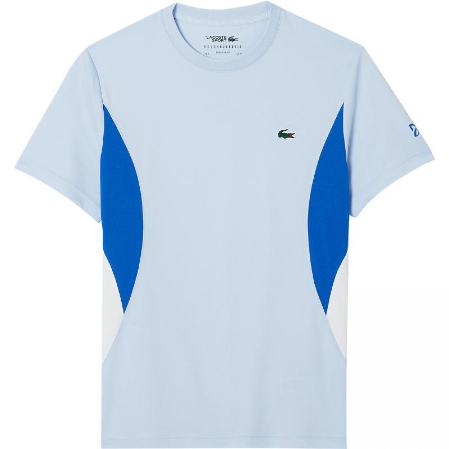 T-Shirt Lacoste Novak Djokovic Azul Claro  Oferta + Barato