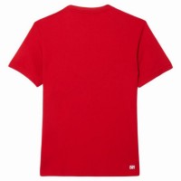 Camiseta Lacoste Novak Djokovic Ultra Dry Rojo Burdeos  Oferta + Barato