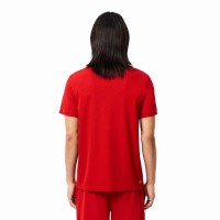 Camiseta Lacoste Novak Djokovic Ultra Dry Rojo Burdeos  Oferta + Barato