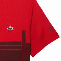 Camiseta Lacoste Novak Djokovic Ultra Dry Rojo Burdeos  Oferta + Barato
