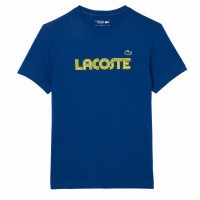 Camiseta Lacoste Sport Punto Azul Marino Amarillo  Oferta + Barato