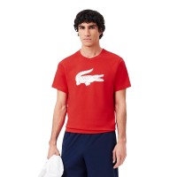 Camiseta Lacoste Sport Rojo Blanco  Oferta + Barato
