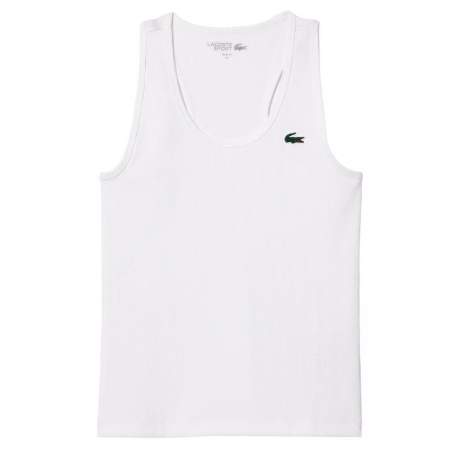 Camiseta Lacoste Sport Slim Fit Blanco  Oferta + Barato