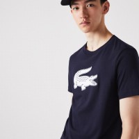 Camiseta Lacoste Sport Transpirable Azul Marino  Oferta + Barato
