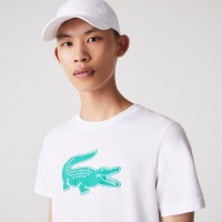Camiseta Lacoste Sport Transpirable Blanco  Oferta + Barato