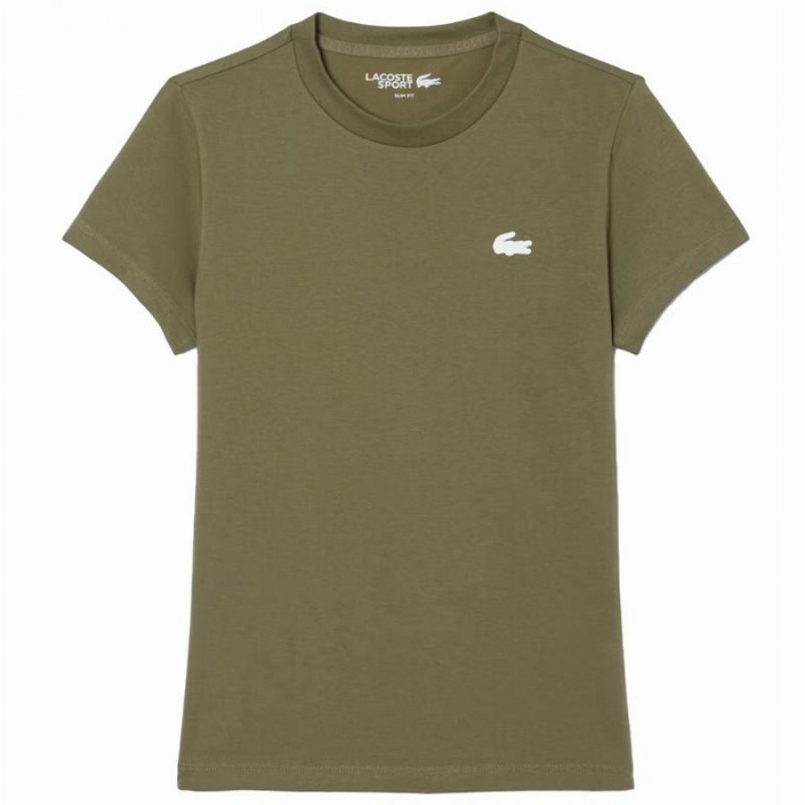 Women''s Lacoste Sport Green Khaki T-Shirt
