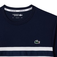 Camiseta Lacoste Ultra Dry Blanco Azul Marino  Oferta + Barato