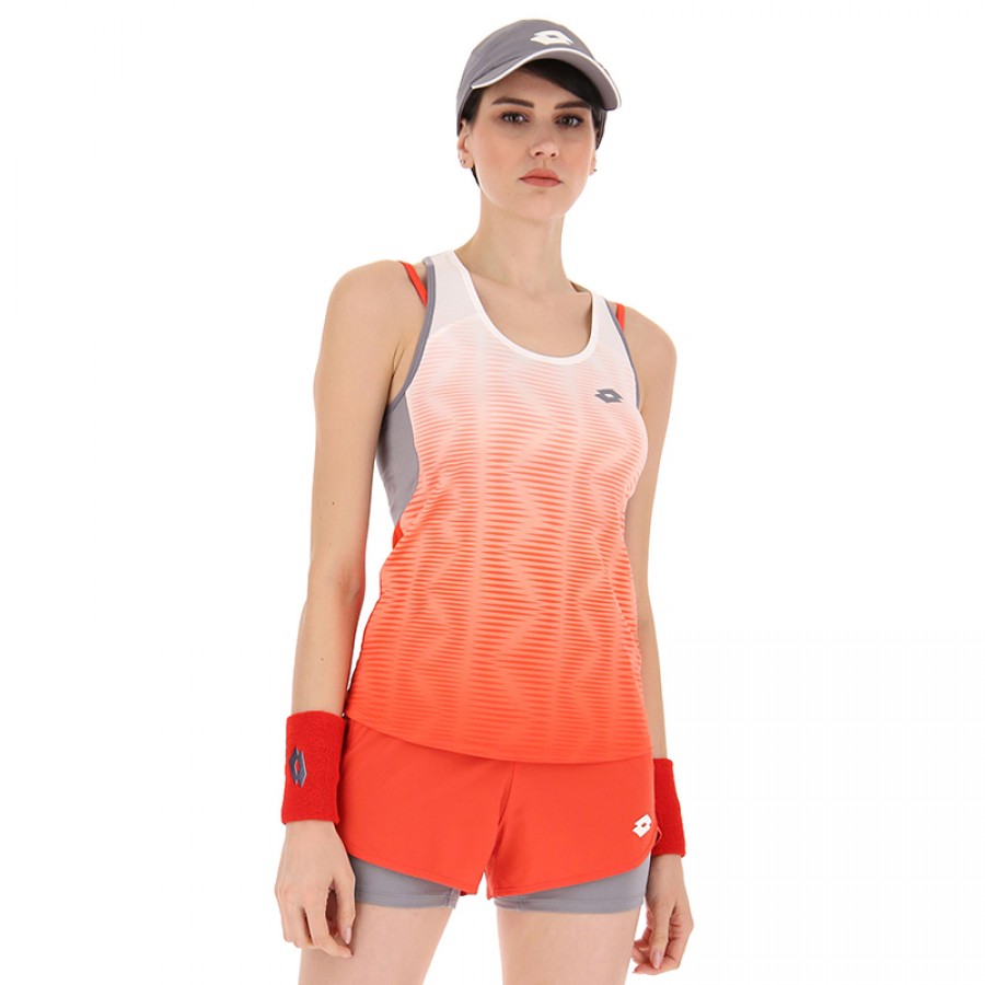 Camiseta Lotto Top IV Red Poppy White Bright Women