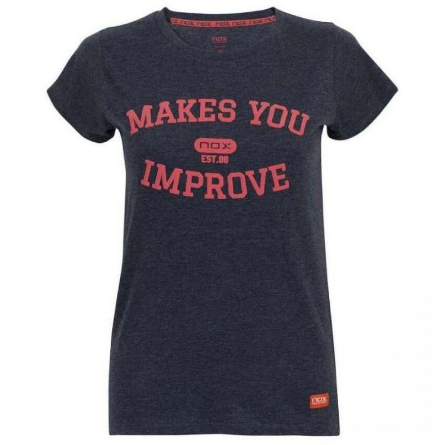 Nox Basic T-Shirt Femme Bleu Marine  Offre - Pas cher