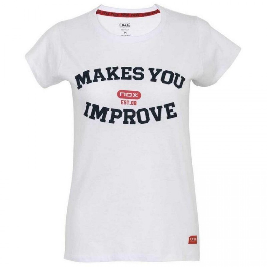 Nox Basic Blanc T-Shirt Femme  Offre - Pas cher