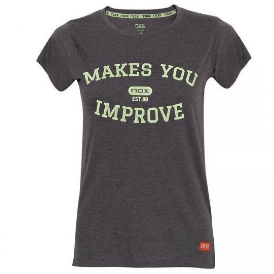 Nox Basic Gris T-Shirt Femme  Offre - Pas cher