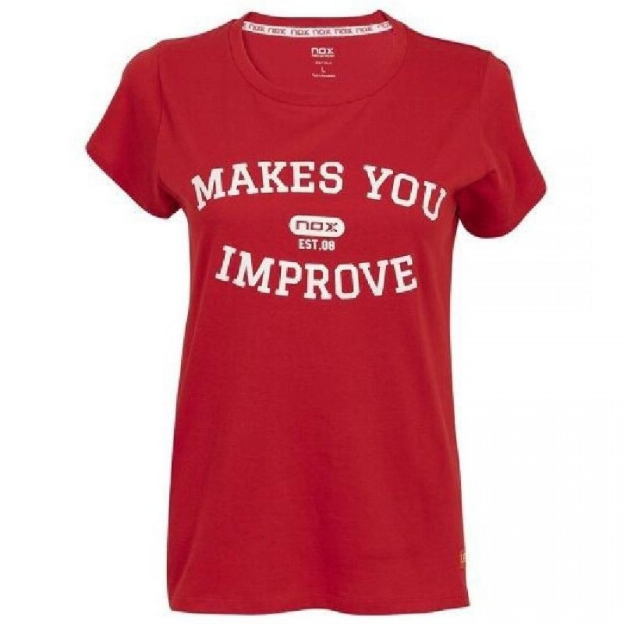Nox Basic Rouge T-Shirt Femme  Offre - Pas cher