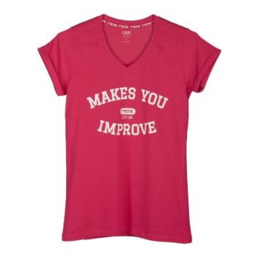 Camiseta Nox Mujer Basic Rosa  Offre - Pas cher