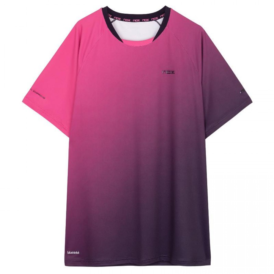 Camiseta Nox Pro Morado Rosa Degradado
