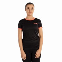 Camiseta Softee Galaxy Negro Coral Fluor Mujer