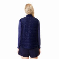 Colete Lacoste Slim Fit Azul Marinho Branco para Mulheres  Oferta + Barato
