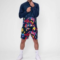 Chaqueta Bidi Badu Wild Arts Printed Azul Oscuro Rojo Mix  Oferta + Barato